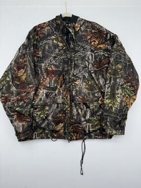 WFS Element Gear Camouflage Hooded Mesh Lined 6 Pocket Hunting Jacket Men’s 2XL